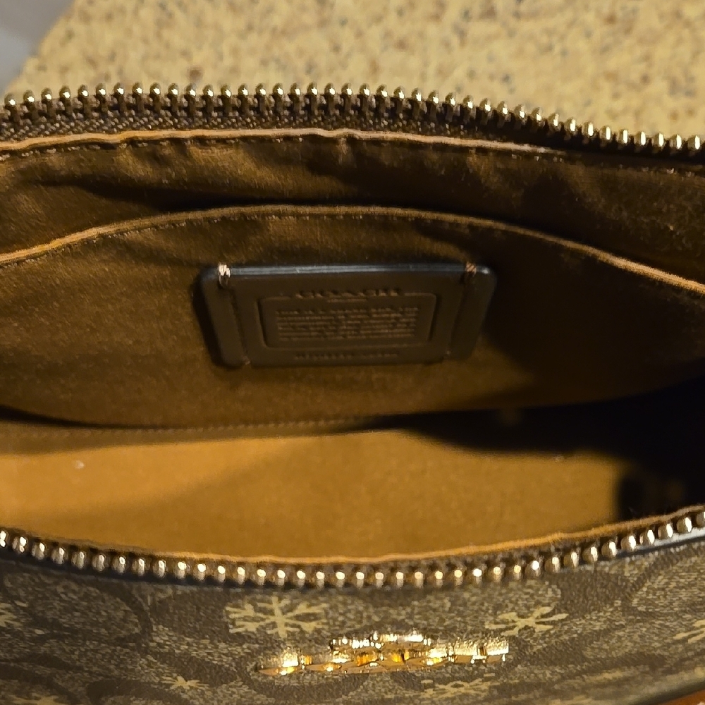 Coach Tan Print Crossbody Bag - Picture 5 of 8